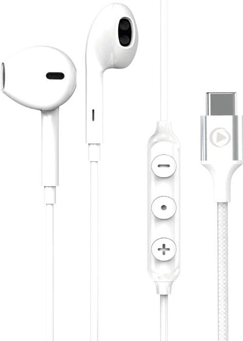 Trådbundna hörlurar - BIGBEN CONNECTED - Force Play KP - USB C - In-ear - Vit