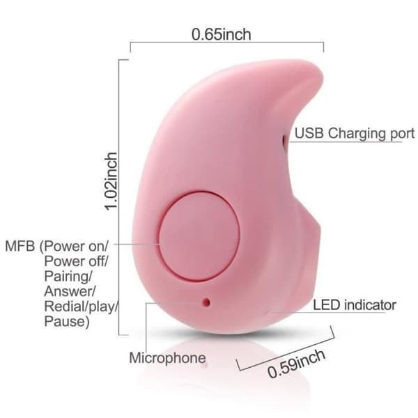 Bluetooth-hörlurar - ANTCOOL - S530 - Stereo - Inbyggd mikrofon - Ultralätt - Rosa