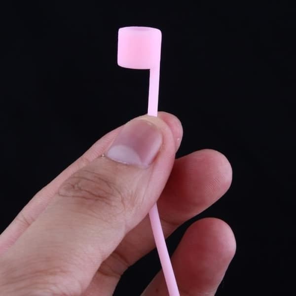 Hållare Hörlurar - Apple - Airpods - Fluorescerande Silikon - Rosa - Anti-Förlust