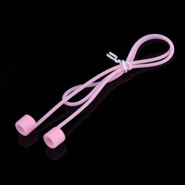 Hållare Hörlurar - Apple - Airpods - Fluorescerande Silikon - Rosa - Anti-Förlust