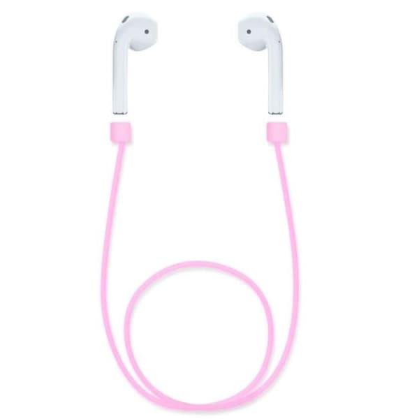 Hållare Hörlurar - Apple - Airpods - Fluorescerande Silikon - Rosa - Anti-Förlust
