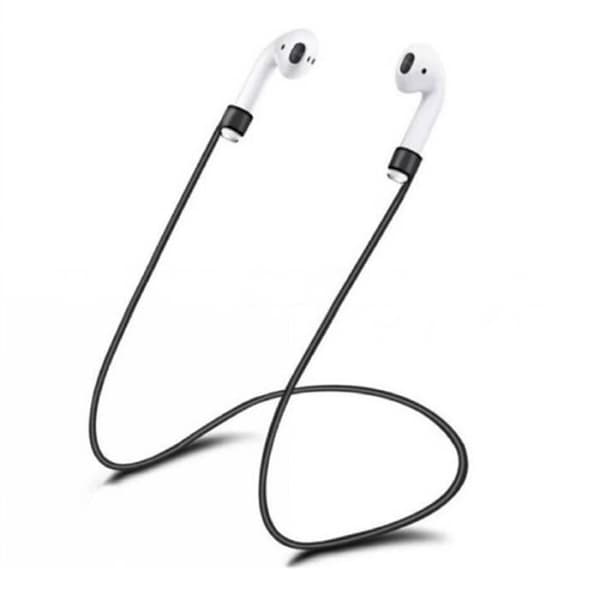 Hörlur - Apple - Airpods - Antiförlustkabel - Silikonarmband - Svart