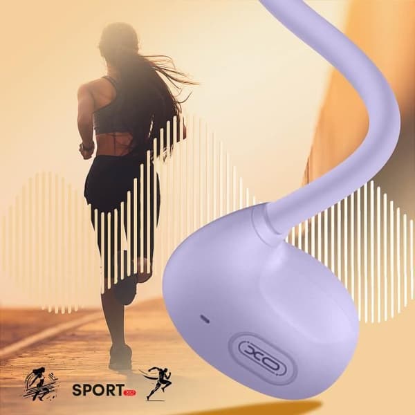 XO Air Conduction Bluetooth 5.3 hörlurar Lila