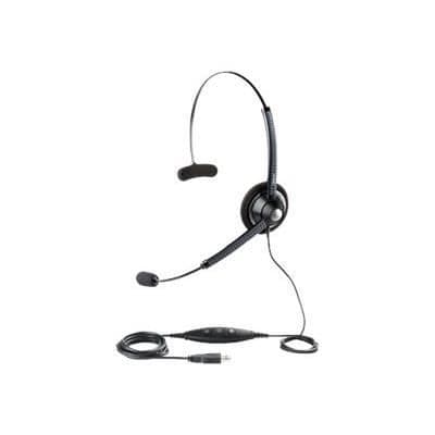 GN AUDIO Jabra Biz 1500 Headset - Kabelanslutet - Design över huvudet - Monokanal - Supra-aural - 32 Ohm - 20 Hz/6,80 kHz - 230 cm kabel