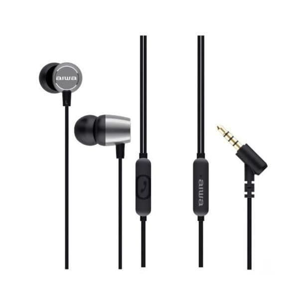 In-ear headphones - AIWA - ESTM-30SL - Silver - Built-in microphone - Jack 3.5 mm