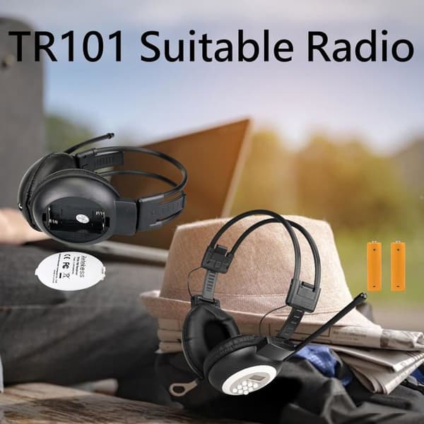 Retekess TR101 FM Hörlurar, Liten Bärbar Radio, FM Mottagare för Simultanöversättning på Konferenser för Studenter