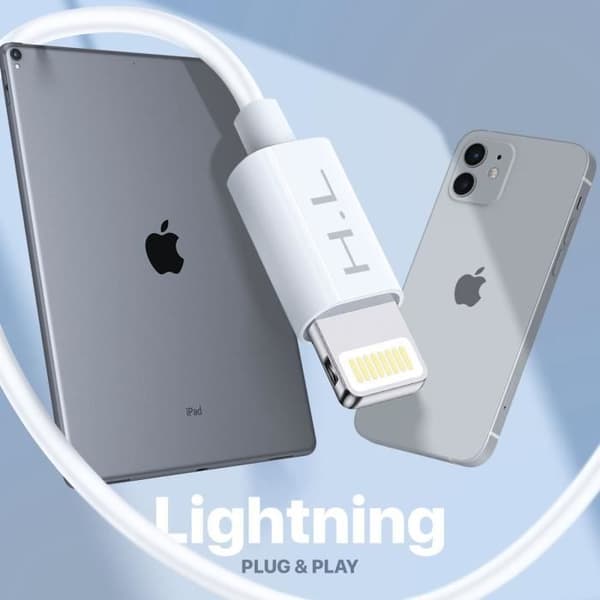 Lightning-hörlurar för iPhone Mikrofonkontrollknappar Vit