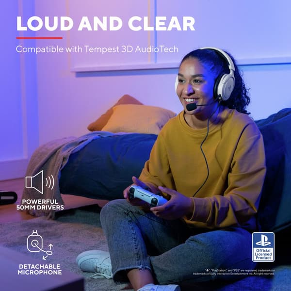GXT 498W Forta Gaming Headset PS5 valkoinen