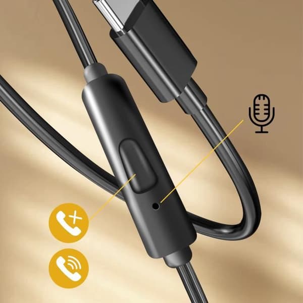 Hörlurar - AVIZAR - USB C - In-ear - Integrerad mikrofon - 1,2 m silikonkabel