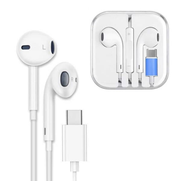 Universal USB-C hodetelefoner med kabel DAC Hvit