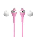 Miniatyrbild 3 av 3: Hörlurar Rosa Högkvalitativt Audio in-ear i silikon ultra bekväm volymkontroll och mikrofon för Oppo A15