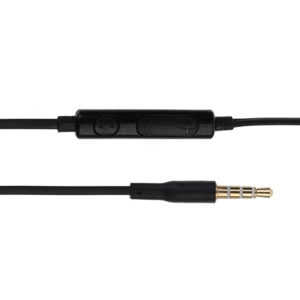 Hörlurar Svart Högkvalitativt In-ear ljud i silikon ultra komfort kontroll av volym och mikrofon för REALME 7