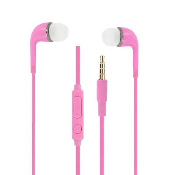 Hörlurar Rosa Högkvalitativt ljud in-ear i silikon med volymkontroll och mikrofon för Xiaomi Redmi K30 5G Racing