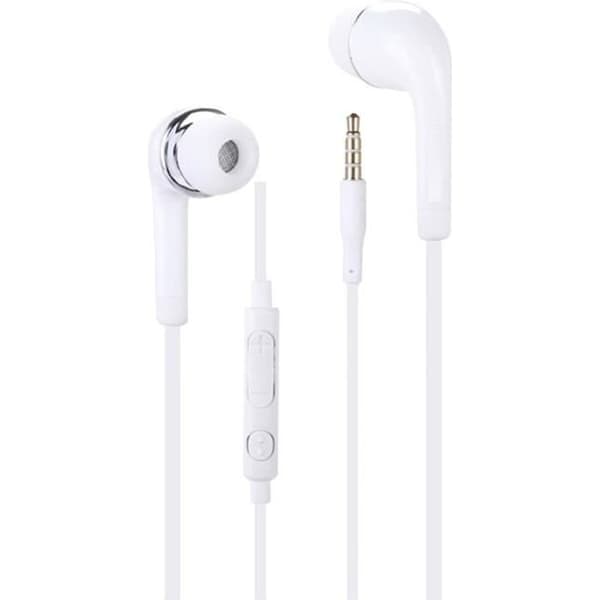 Hörlurar för Xiaomi Redmi Note 8 2021 Högkvalitativ audio i ultracomfortabelt silicone med volymkontroll och mikrofon - VIT