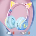 Miniatyrbild 3 av 4: Blue Lighted Cat Ears Bluetooth-hörlurar