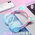 Miniatyrbild 4 av 4: Blue Lighted Cat Ears Bluetooth-hörlurar