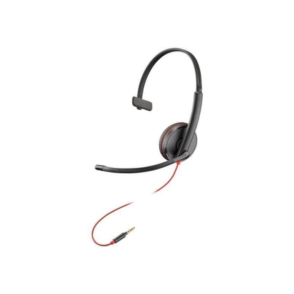 HP Inc. Poly Blackwire 3215 trådbundet headset on-ear 3,5 mm-uttag, USB-C