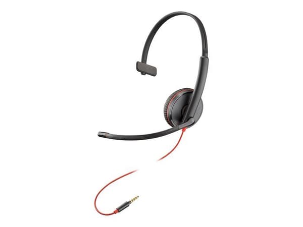 HP Inc. Poly Blackwire 3215 trådbundet headset on-ear 3,5 mm-uttag, USB-C