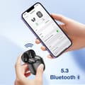 Miniatyrbild 3 av 4: In-ear hörlurar - 3MK - FlowBuds - Bluetooth 5.3 - 26h batteritid - Svettbeständig
