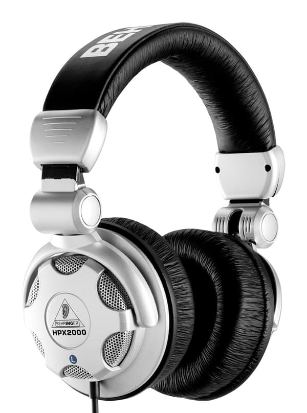 Behringer HPX2000 hovedtelefoner/headset Wired Music Sort, Sølv