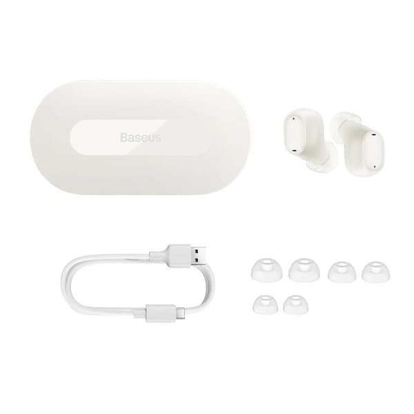 Baseus Bowie EZ10 TWS Bluetooth 5.3 Trådlösa Hörlurar - Vit