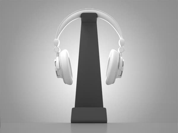 Multibrackets - designstativ i aluminium för hörlurar - hörlurshållare svart