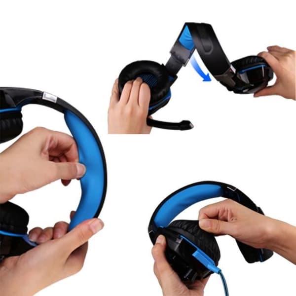 KOTION EACH G2000 Stereo Gaming Headset med mikrofon och lampor för PC-spelare