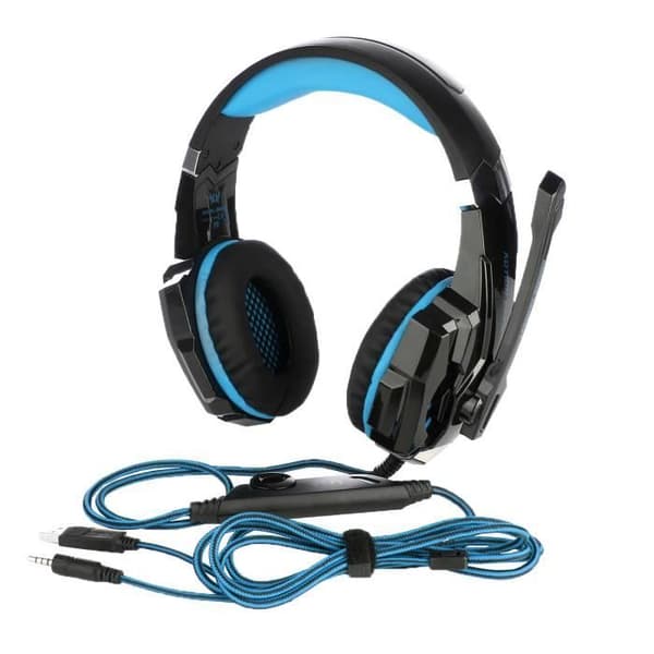 Gaming Headset - G9000 - 7.1 Surround - Inbyggd mikrofon - Blå och svart LED
