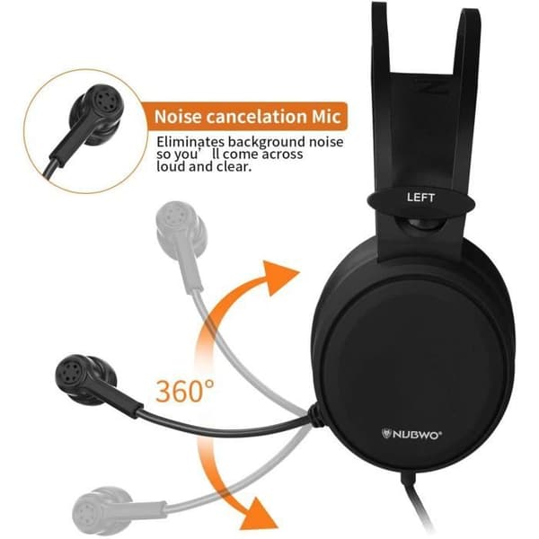 PS4, Xbox One Wired Stereo Gaming Headset - Brusreducering - Vit