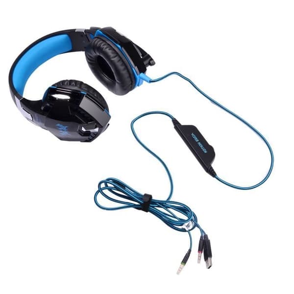 VersionTech EACH G2000 Headset Gaming Headset Gamer Headset Hörlursspel Blå
