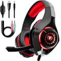 Miniatyrbild 1 av 4: Gaming Headset för PS4 Xbox one Gamer Headset med mikrofon brusreducerande LED-lampa Stereo Bas Volymkontroll Mikrofon