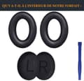 Miniatyrbild 5 av 5: Öronkuddar, ersättningshörlurar kompatibla Bose QuietComfort 35 (QC35) och 35 II (QC35 II) Over-Ear hörlurar-svart