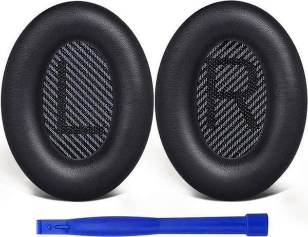 Öronkuddar, ersättningshörlurar kompatibla Bose QuietComfort 35 (QC35) och 35 II (QC35 II) Over-Ear hörlurar-svart