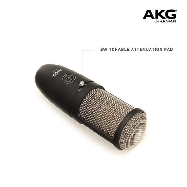 Akg P420 Stort diafragma kardioidkondensator Studiomikrofon Svart