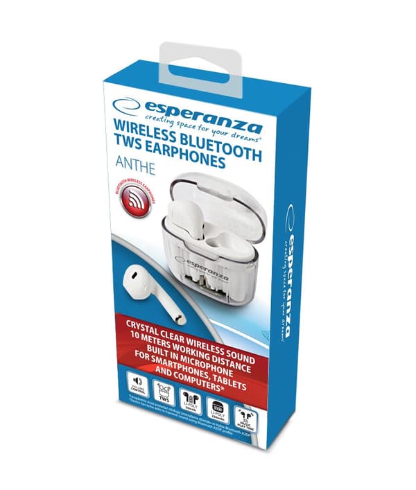 Esperanza EH237W Bluetooth In-Ear hovedtelefon TWS Sort