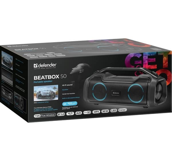 DEFENDER BEATBOX 50 BLUETOOTH 50W HÖGTALARE 65950