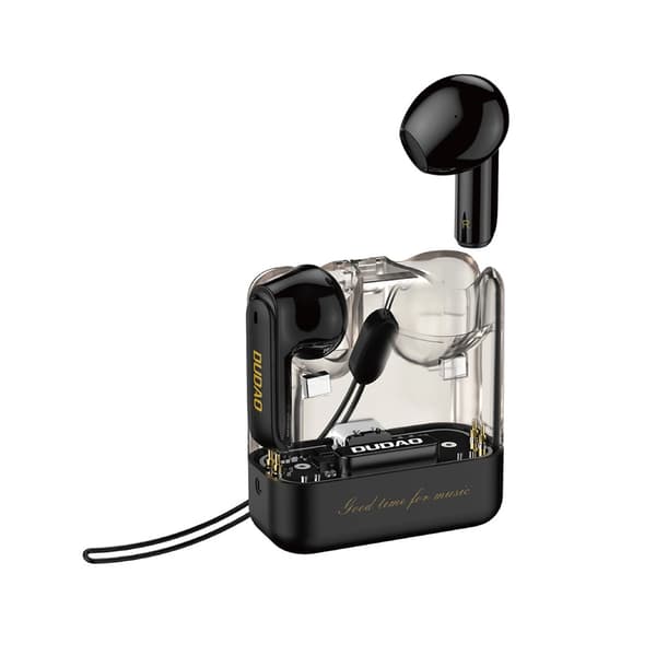 True Wireless Bluetooth-headset med oplader - sort