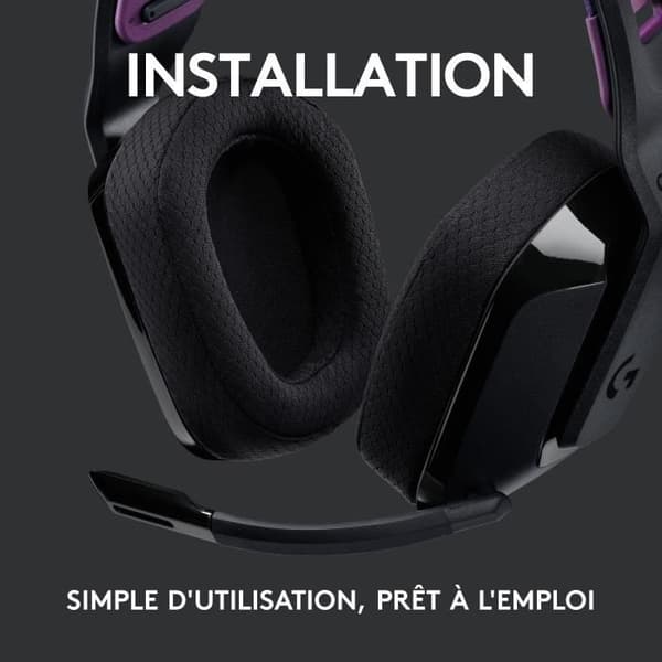 Spelheadset - Trådlöst - Logitech G - G535 Lightspeed - Svart