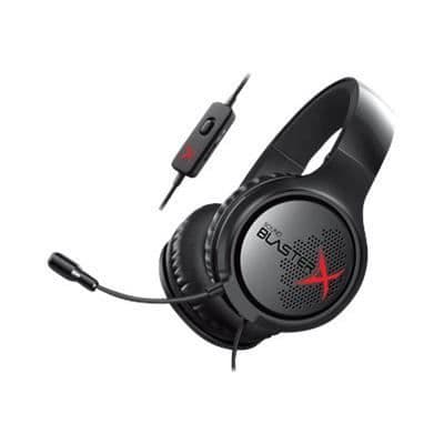 BlasterX H3 Gaming Headset - Creative Sound BlasterX - Kabelansluten - PC - Svart