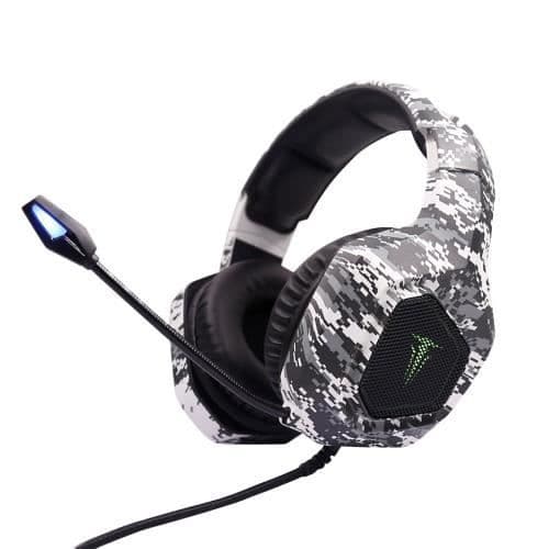 Berserker Army Thor Black-White Gaming Headset (RGB LED) - Högpresterande 2.0 stereoljud