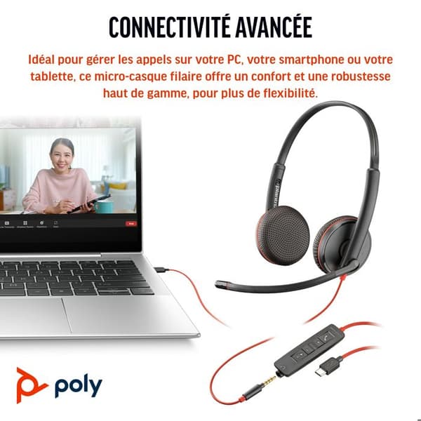 HP Poly Blackwire C3225 USB-A