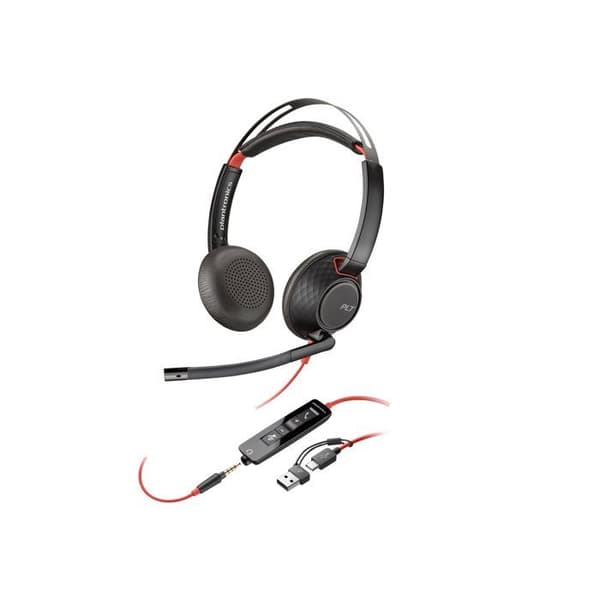 Headsetmikrofon - trådbunden - 3,5 mm-uttag, USB-C - HP Inc. - Poly Blackwire 5220 - Headsetmikrofon - on-ear - trådbunden - 3,5 mm-uttag, USB