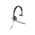 Miniatyrbild 6 av 6: Logitech USB H650e Mono Headset - Kabelansluten med snabb åtkomstkontroll och flexibel mikrofonbom