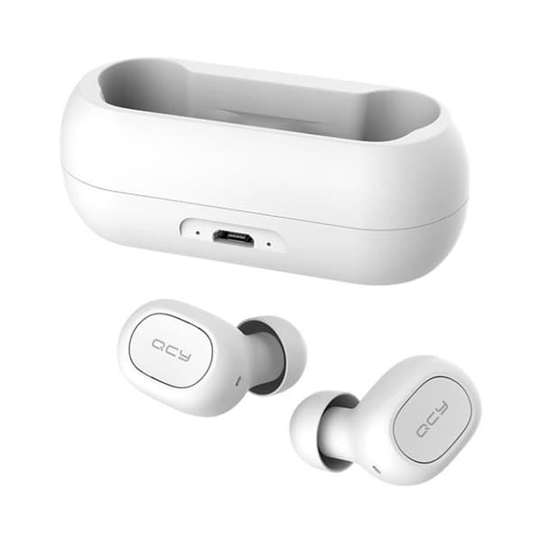Trådlösa hörlurar - QCY - T1C - Bluetooth 5.0 - USB-C laddningsfodral - Svettsäker