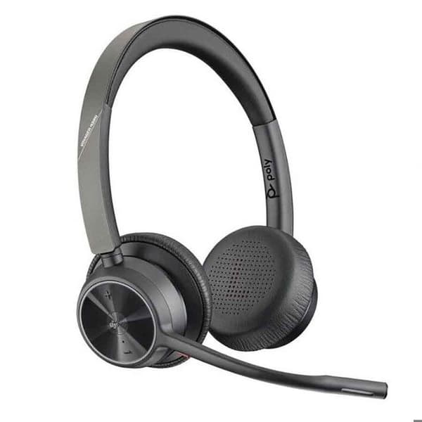 Poly 218475-02 Headset med mikrofon - Pannband, Svart, Brusreducering, Bluetooth, 24h batteritid