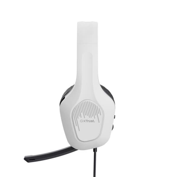 Trust Gaming GXT 415PS Zirox lättvikts PS5-headset, 3,5 mm-uttag, 1,2 m kabel, PlayStation 5-spelheadset med kabel med mikrofon - vit