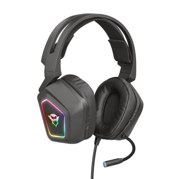 Trust Gaming GXT 450 Blizz PC Gaming Headset 7.1 Surround Sound, RGB-belysning, USB-headset med flexibel mikrofon, volymkontroll
