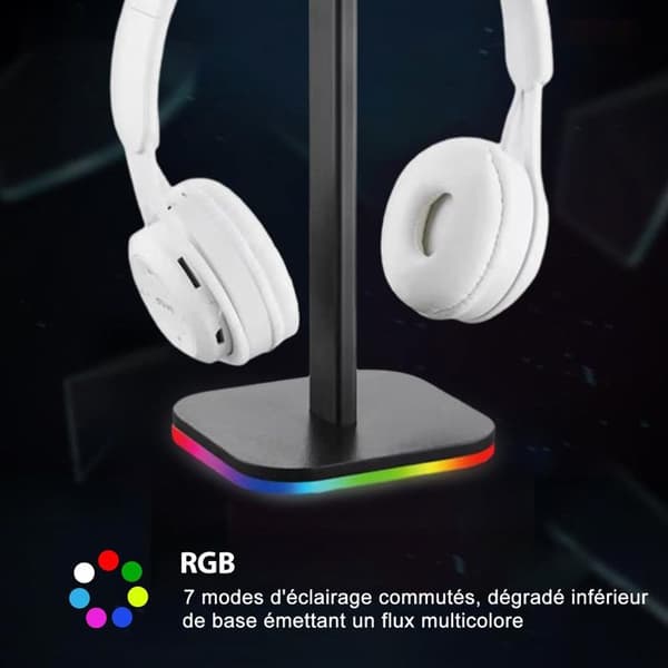 Hörlursstöd - Ospecificerad - RGB - Halkfri - Bärbar - Kompatibel med alla hörlurar