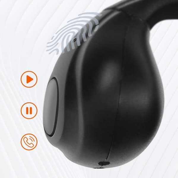 Bluetooth-hörlurar Air Conduction Trådlös Design Clip On Micro LinQ Svart