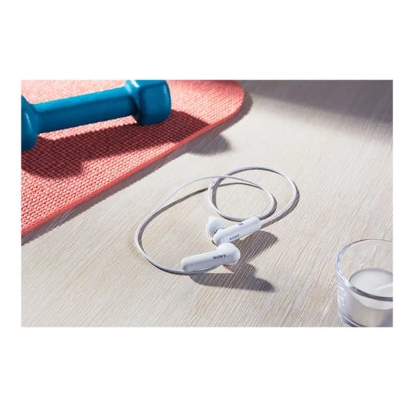 Sony WI-SP500 in-ear trådlösa hörlurar med mikrofon - Vita